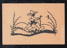 Scherenschnitt-AK Deutsche Märchen E. Bolze: Sieben-Meilen-Stiefel, ungebraucht