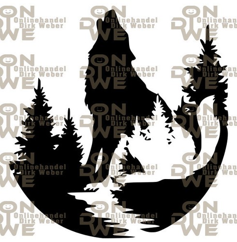 Aufkleber wolf groß - aufkleber, "wolf
