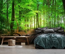 Fototapete Wald 3D Effekt Natur Bäume Wohnzimmer VLIES TAPETE XXL + KLEISTER