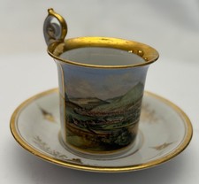 Biedermeier Tasse Ansichtentasse Miniaturmalerei Bild Bad Lautenberg ?