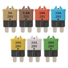 Sicherungsautomat 5–30A ATO ATC KFZ Auto Boot Camper Solar 12V 24V Rückstellbar