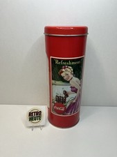 Coca Cola Coke Metalldose für Strohhalme, leer. Merchenadise Refreshment