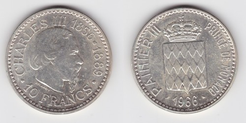 Francs silber münze - 10,