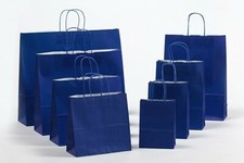 Papiertragetaschen blau Kordel