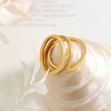 Dreierring aus Edelstahl Glatt