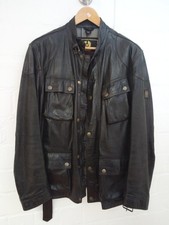Belstaff Panther Lederjacke Fb. Antique Black Perforated Leather Gr. XL "TOP"