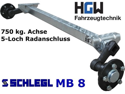 750 achse für anhänger - kg.,