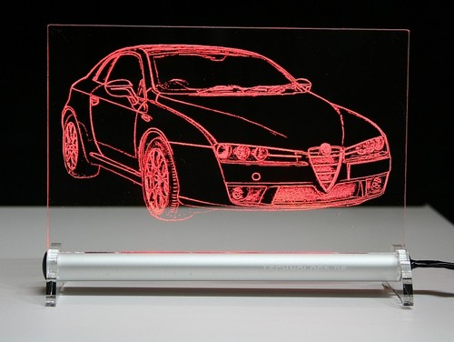 Led leuchtschild mit alfa - ,