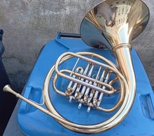 Bb- Waldhorn mit Stopfventil und  Koffer defekt
