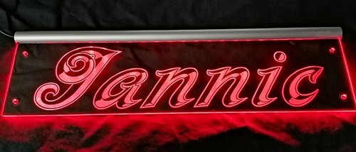 Jannic led namensschild oder - jannic,