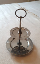 Kleine Etagere Vintage SILBER Lilien Dekor Landhaus Schmuckaufbewahrung Shabby