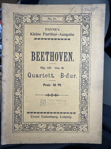Beethoven quartett dur op - ,