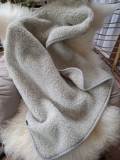 Wolldecke Schafwolldecke Wohndecke 135/100 Merino Schurwolle 100% WOOLMARK grau
