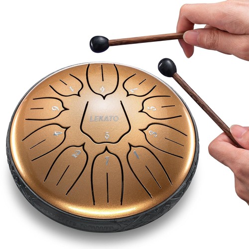 Lekato steel tongue drum - drum, 6
