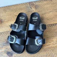 Scholl Damen Pantolette schwarz Noelle Doppelriemchen Sandalen Größe UK 6 / EU39 UVP 110£