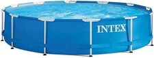 Intex Pool Metallrahmen , Blau, Rundrohr (ø) 3,66 x (h) 0,76m