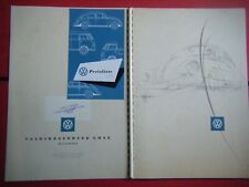 Orginal !! " VW Käfer + Cabriolet Prospekt 1955" mit der Orginal Preisliste !!