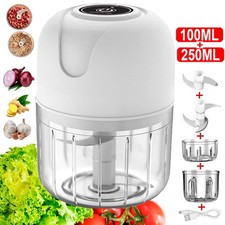 Elektrischer Knoblauchzerkleinerer Mini Obst Lebensmittelzerkleinerer 350ML DHL