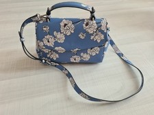 Damen Umhängetasche Handtasche Schultertasche/ S. Oliver/ Blau Weiß Blümchen