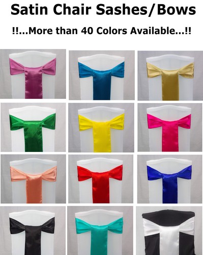 100 satin stuhlhusse schärpe - satin,