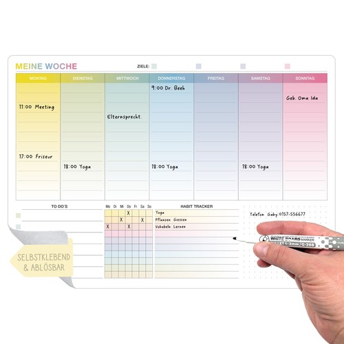 Whiteboard wochenplaner - whiteboard,