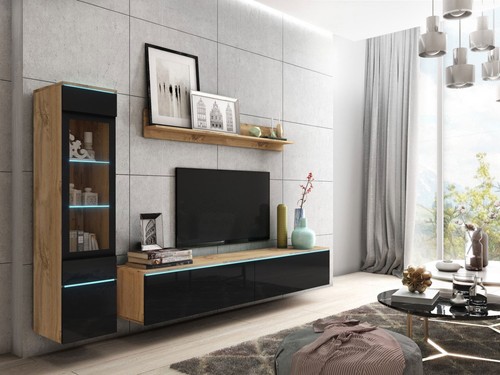Wohnwand anbauwand teilig - wohnwand,