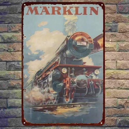 Blechschild märklin dampflok - märklin,