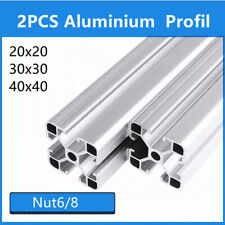 2x Aluminium Alu Profil Aluprofil 20x20 30x30 40x40 Nut6 Nut8  Profil kompatibel