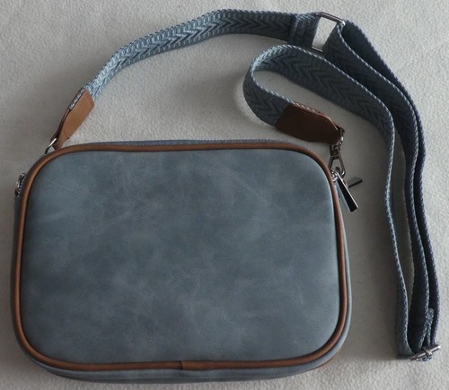 Damen handtasche blau braun - blau,
