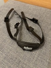 Schutt Football Kinnriemen schwarz, Front Leder, 4-point-high