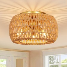 Rattan Deckenlampe Hängend 3