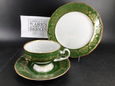 Kaffee- Sammeltasse Gedeck 3tlg. Katharina 5028➡️DDR Weimar Porzellan➡️Moosgrün