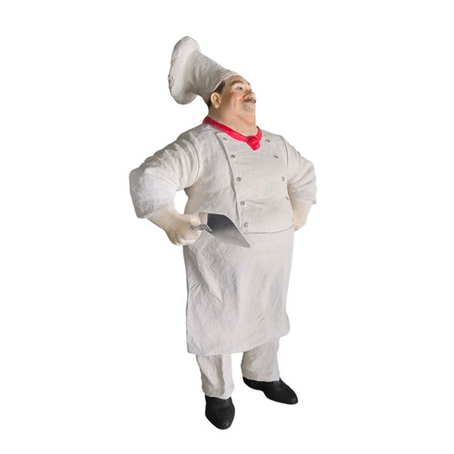 Dicke kochfigur mit - dicke, kelle