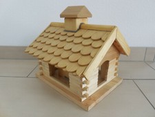 Vogelfutterhaus - Vogelhaus mit Futtersilo - UNIKAT  - HANDGEMACHT - natur