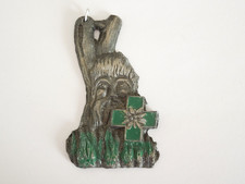 Vintage Anhänger Bergrettung Bergwacht Berggeist Eisen? 68,4 g/8,6 x 4,9 cm