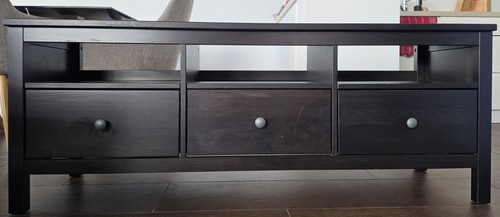 Hemnes bank schwarz - hemnes, tv-bank,