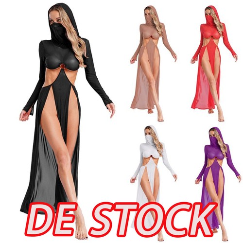 Damen maxikleid langarm - maxikleid,