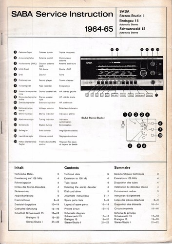Service manual für saba - manual,