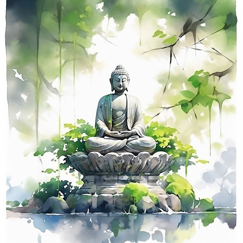 Deko bild buddha - buddha, statue