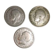 3 Silbermünzen, Sechs Pence