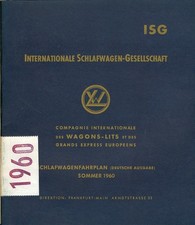 ISG / CIWL - Schlafwagenfahrplan (deutsche Ausgabe) Sommer 1960