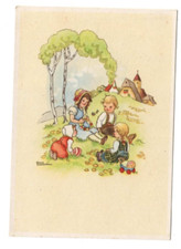 13189- Liesel Lauterborn Dorfidyll, Kinder auf Wiese *  1944
