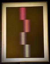 Mavignier, Almir: Orig-Farbserigrafie mehrfarbig konvex Sign. gerahmt