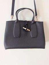 Longchamp Handtasche Roseau Leder Dunkelila Bestzustand!