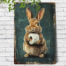Blechschild launischer Hase
