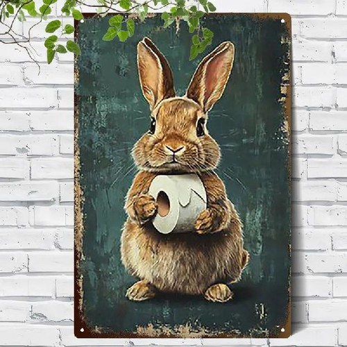 Blechschild launischer hase - blechschild,