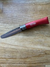 Opinel Klappmesser No 7, Rot, Runde Klinge, für Kinder