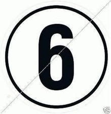 Geschwindigkeitsschild 6 km/h Klebeschild Neu L0484