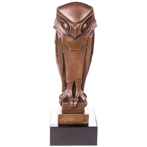 Art deco bronze skulptur eule - art,