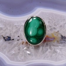 Malachit Ring, 925er Silber